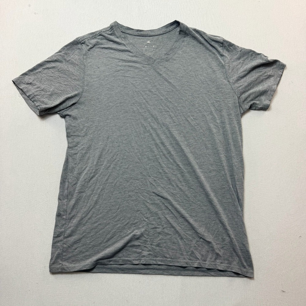 Nike V-Neck Shirt Mens Large Grey Excellent Athletic Cut Tri-Blend Tee